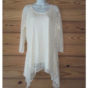 Lace Ivory Creme Tunic